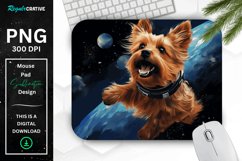 Cute Astronaunt Dog Mouse Pad Product Image 1