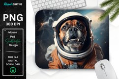 Cute Astronaut Dog Mouse Pad Product Image 1