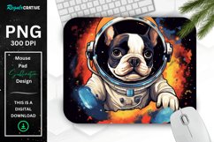 Cute Astronaut Dog Mouse Pad Product Image 1