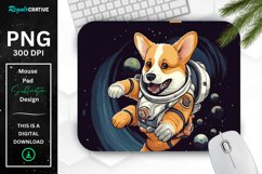 Cute Astronaut Dog Mouse Pad Product Image 1