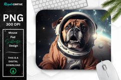 Cute Astronaut Dog Mouse Pad Product Image 1