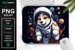 Cute Astronaunt Dog Mouse Pad Product Image 1