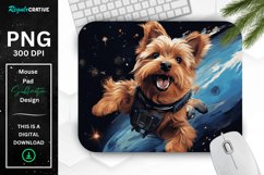 Cute Astronaunt Dog Mouse Pad Product Image 1