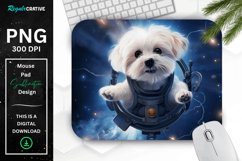 Cute Astronaunt Dog Mouse Pad Product Image 1