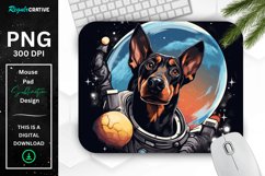 Cute Astronaunt Dog Mouse Pad Product Image 1
