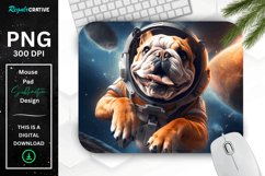 Cute Astronaunt Dog Mouse Pad Product Image 1