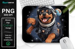 Cute Astronaut Dog Mouse Pad Product Image 1