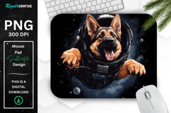 Cute Astronaunt Dog Mouse Pad Product Image 1