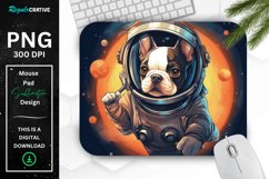 Cute Astronaut Dog Mouse Pad Product Image 1
