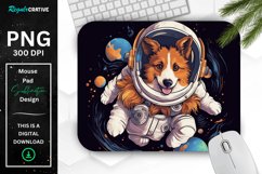 Cute Astronaunt Dog Mouse Pad Product Image 1