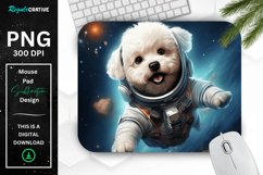 Cute Astronaut Dog Mouse Pad Product Image 1