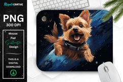 Cute Astronaunt Dog Mouse Pad Product Image 1