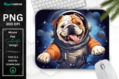 Cute Astronaunt Dog Mouse Pad Product Image 1