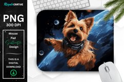 Cute Astronaunt Dog Mouse Pad Product Image 1