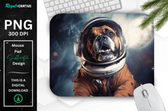 Cute Astronaut Dog Mouse Pad Product Image 1
