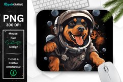 Cute Astronaut Dog Mouse Pad Product Image 1