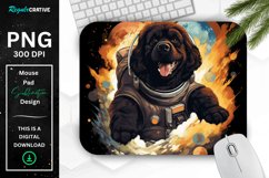 Cute Astronaut Dog Mouse Pad Product Image 1