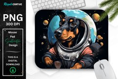 Cute Astronaunt Dog Mouse Pad Product Image 1