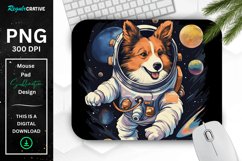 Cute Astronaunt Dog Mouse Pad Product Image 1