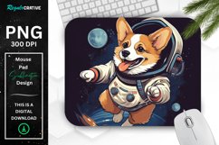 Cute Astronaut Dog Mouse Pad Product Image 1