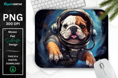 Cute Astronaunt Dog Mouse Pad Product Image 1