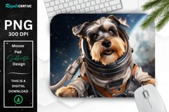 Cute Astronaut Dog Mouse Pad Product Image 1