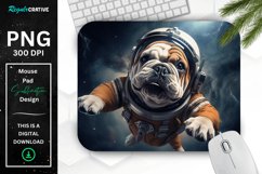 Cute Astronaunt Dog Mouse Pad Product Image 1