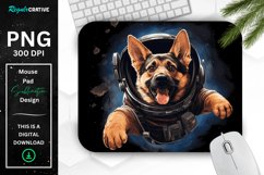 Cute Astronaunt Dog Mouse Pad Product Image 1