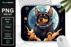 Cute Astronaunt Dog Mouse Pad Product Image 1