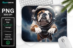 Cute Astronaut Dog Mouse Pad Product Image 1