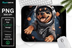 Cute Astronaut Dog Mouse Pad Product Image 1