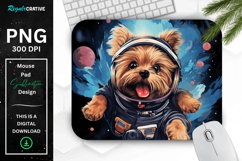 Cute Astronaut Dog Mouse Pad Product Image 1