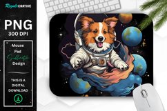 Cute Astronaunt Dog Mouse Pad Product Image 1