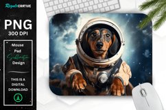 Cute Astronaunt Dog Mouse Pad Product Image 1
