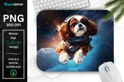 Cute Astronaut Dog Mouse Pad Product Image 1