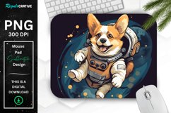 Cute Astronaut Dog Mouse Pad Product Image 1