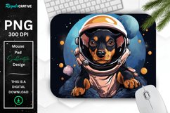 Cute Astronaunt Dog Mouse Pad Product Image 1
