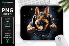 Cute Astronaunt Dog Mouse Pad Product Image 1
