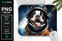 Cute Astronaut Dog Mouse Pad Product Image 1