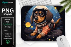 Cute Astronaunt Dog Mouse Pad Product Image 1