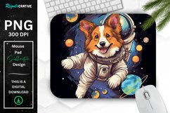 Cute Astronaunt Dog Mouse Pad Product Image 1