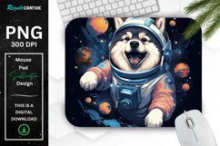 Cute Astronaunt Dog Mouse Pad Product Image 1