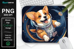 Cute Astronaut Dog Mouse Pad Product Image 1