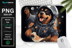 Cute Astronaut Dog Mouse Pad Product Image 1