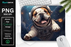 Cute Astronaunt Dog Mouse Pad Product Image 1