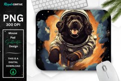 Cute Astronaut Dog Mouse Pad Product Image 1