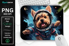 Cute Astronaut Dog Mouse Pad Product Image 1