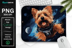 Cute Astronaunt Dog Mouse Pad Product Image 1