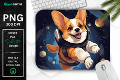 Cute Astronaut Dog Mouse Pad Product Image 1