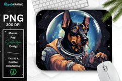 Cute Astronaunt Dog Mouse Pad Product Image 1